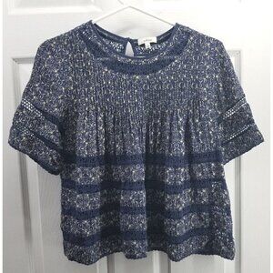 Wilfred Blue‎ and White Patterned Top